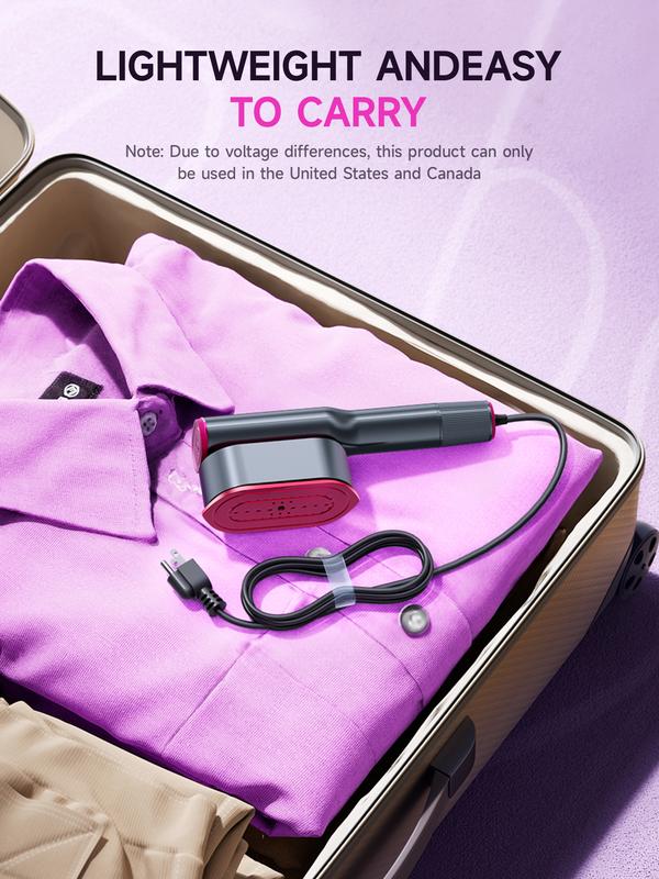 Dr.Flash Garment Steamer for Clothes, Portable Travel Clothing Steamer Iron, 7 Mode with LCD Display, 5S Fast Heating, 90° Swivel Handle, New Year Gift